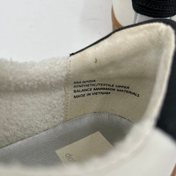 Dolce Vita White & Black Nadia Low Top Sneakers | Size 6 - Picture 4 of 10